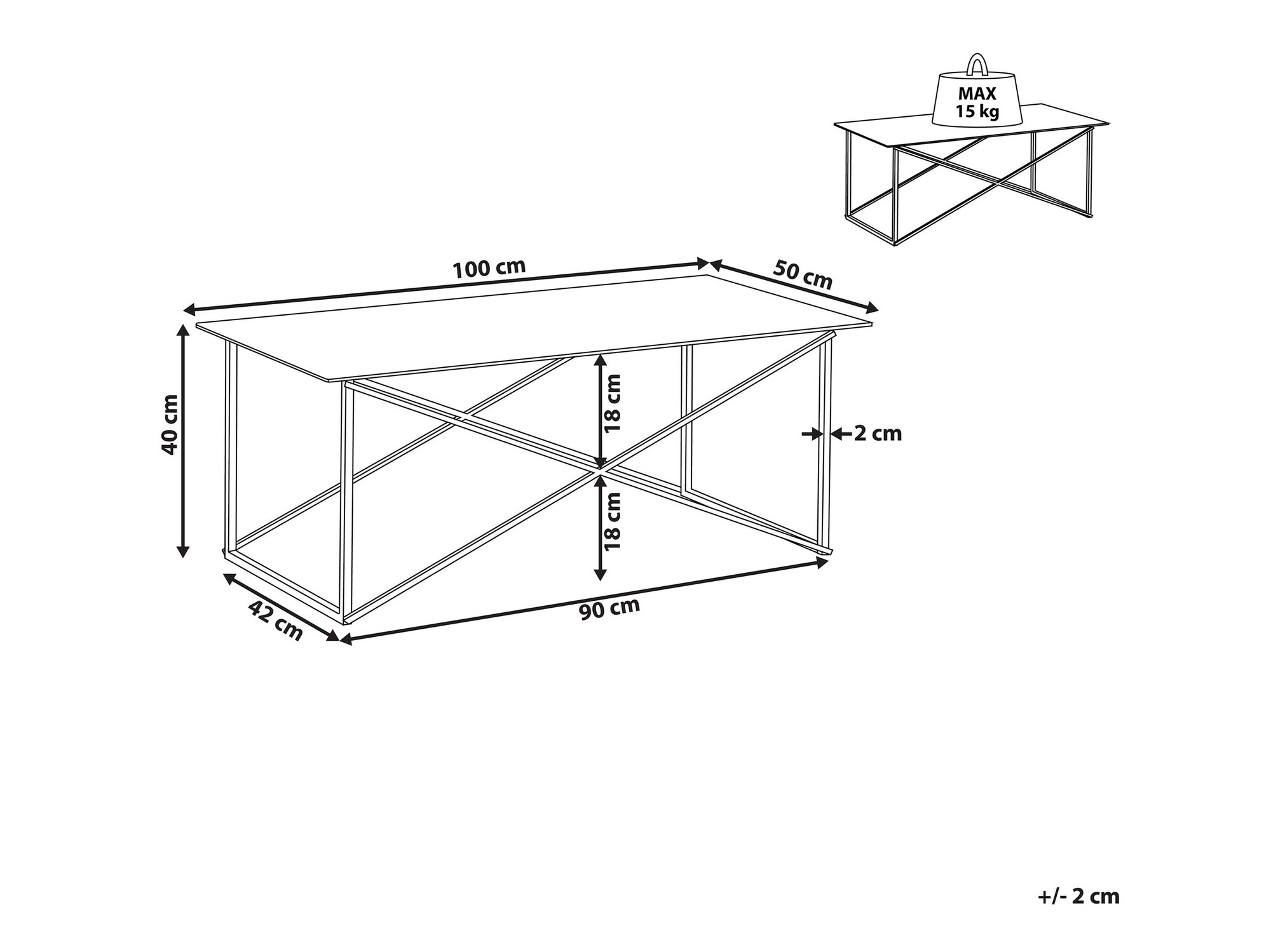 Журнальный столик Berwyn 981 (Белый мрамор + Золотой)