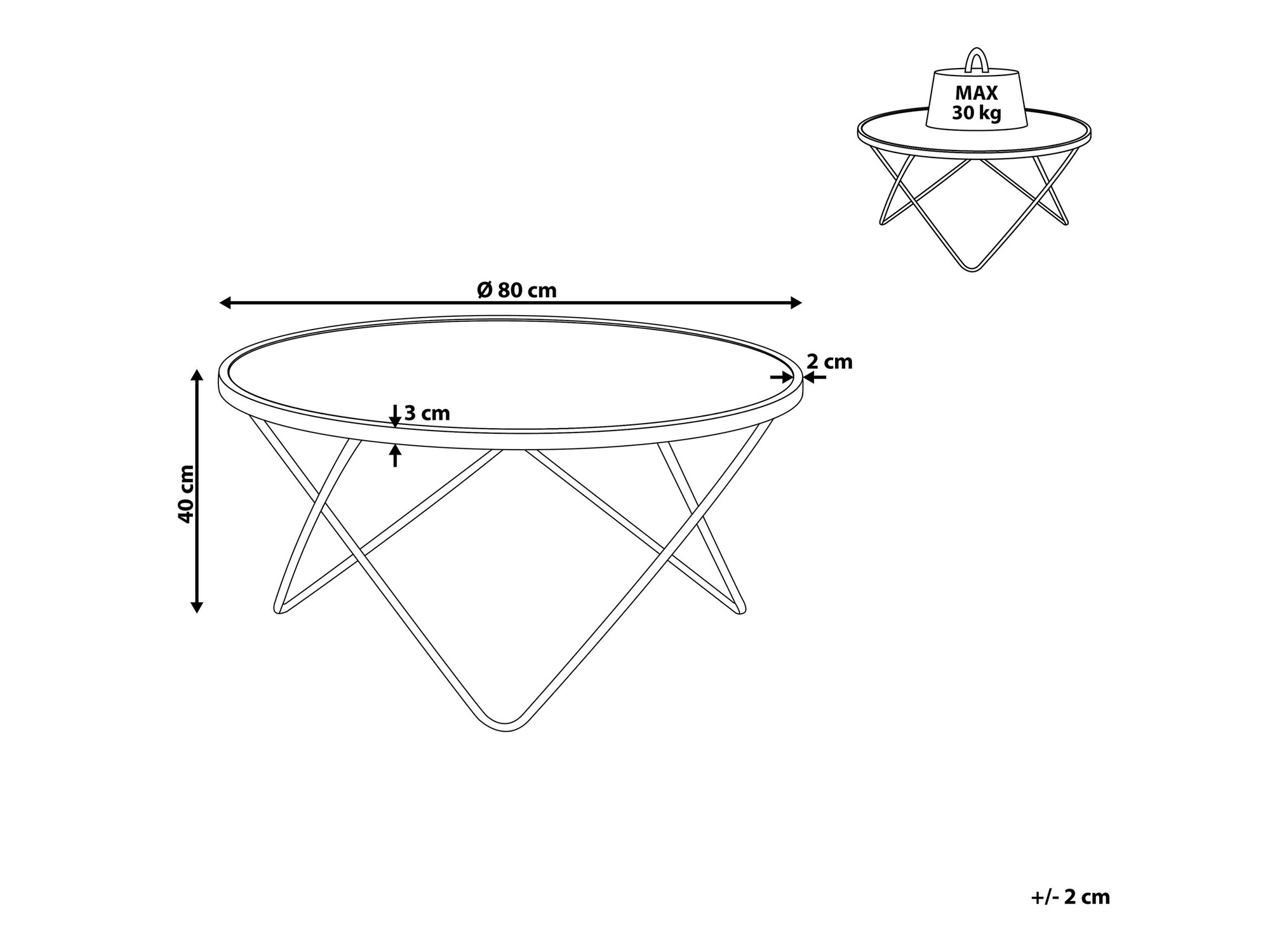 Журнальный столик Berwyn 982 (Чёрный + Золотой)