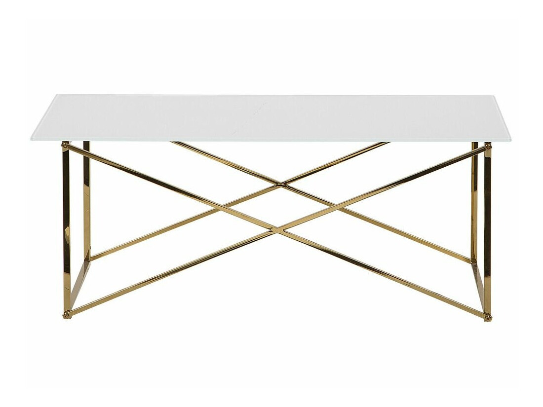 Žurnālu galdiņš Berwyn 981 (Balts + Zelta)