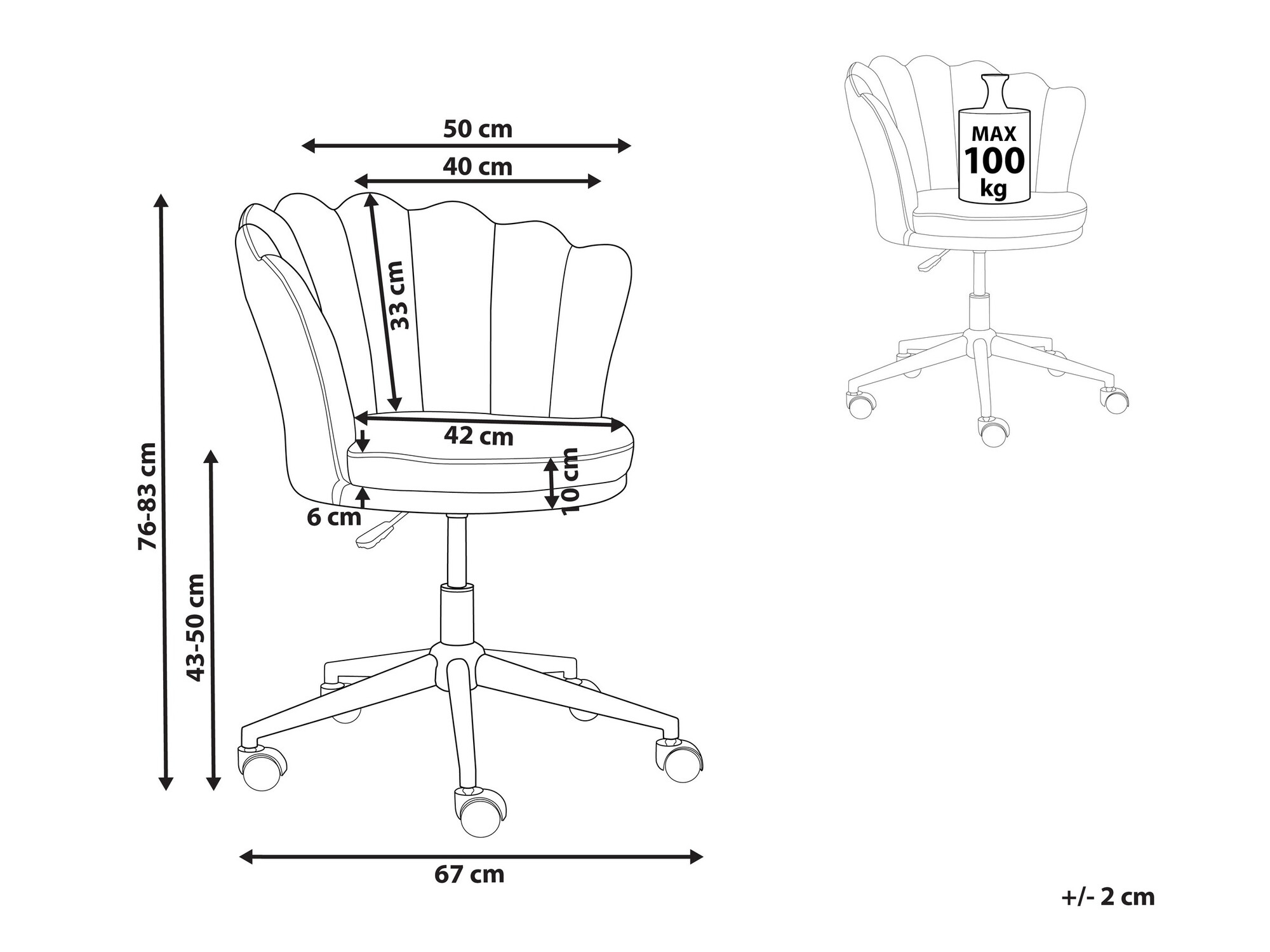 Biroja krēsls Berwyn 991 (Pelēks + Sudraba)