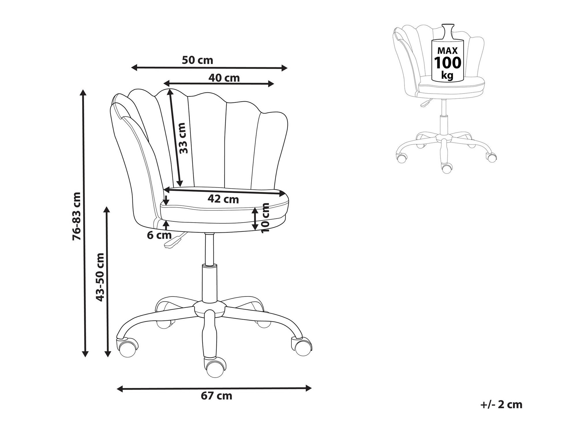 Biroja krēsls Berwyn 991 (Zaļš + Zelta)