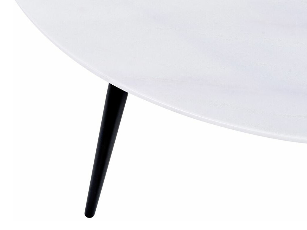 Žurnālu galdiņš Berwyn 990 (Balts marmors + Melns)