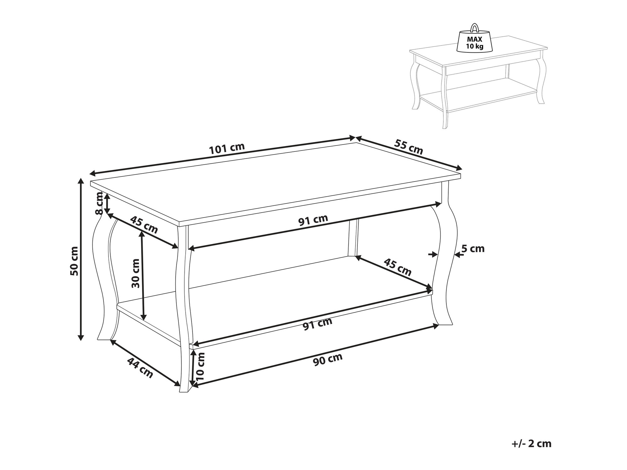 Žurnālu galdiņš Berwyn 998