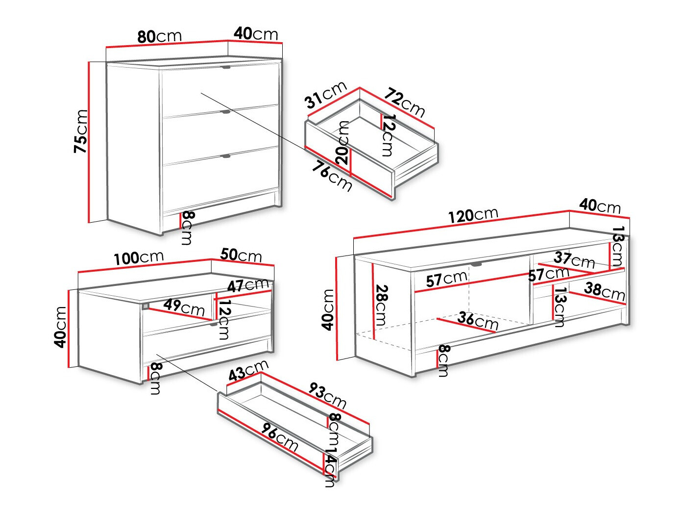 Набор для гостиной Comfivo Larmire 108 (Чёрный)