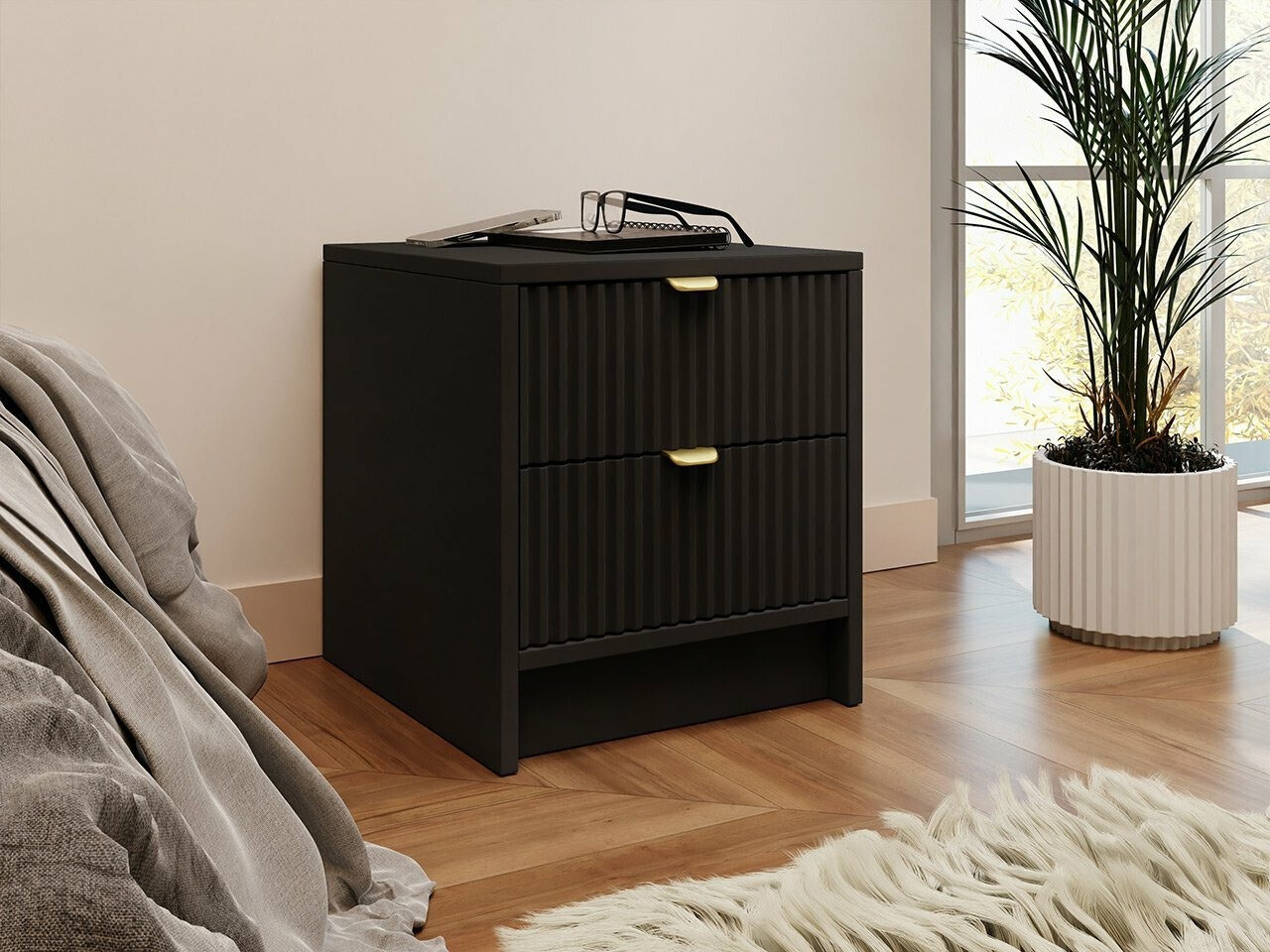 Naktsgaldiņš Comfivo Larmire 106 (Melns)