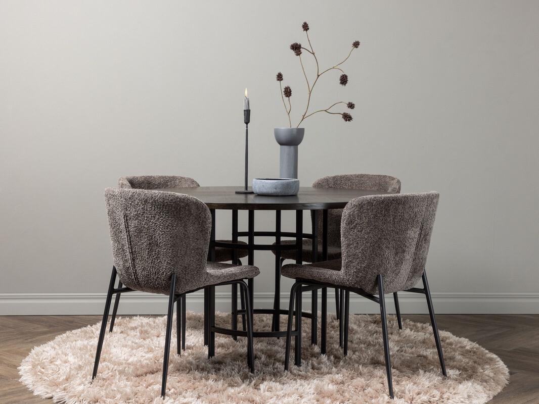 Обеденный гарнитур Dallas 4143 (Коричневый + Чёрный)