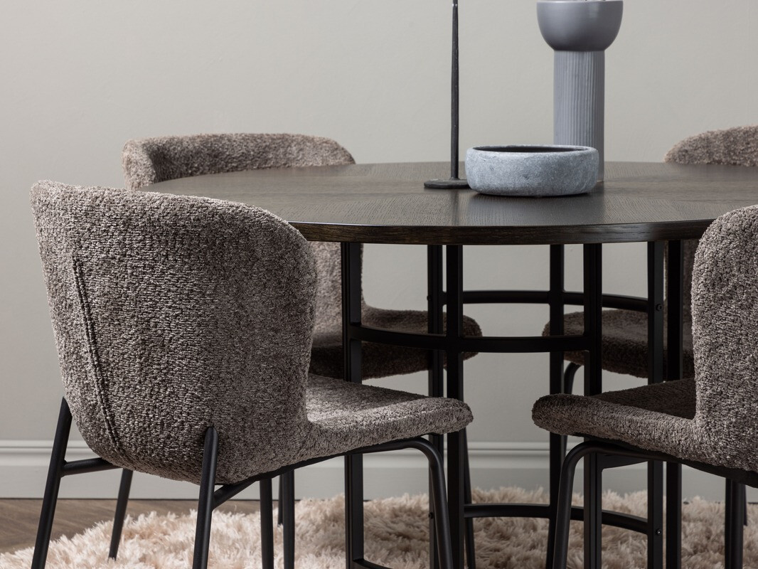 Обеденный гарнитур Dallas 4143 (Коричневый + Чёрный)