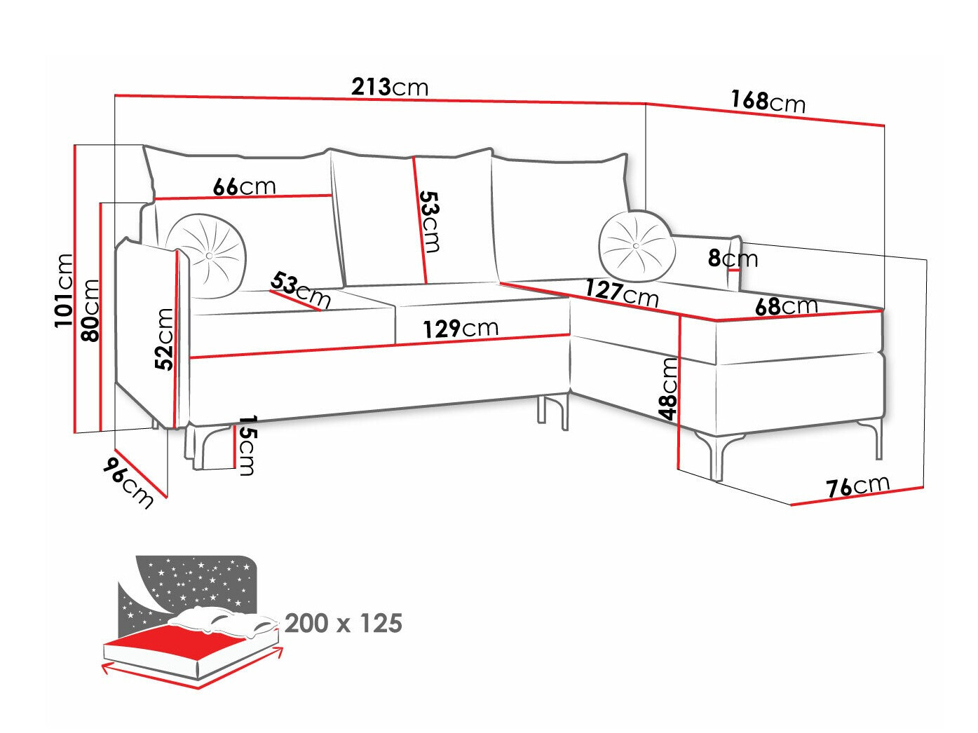 Stūra dīvāns Clovis 112 (Manila 02)