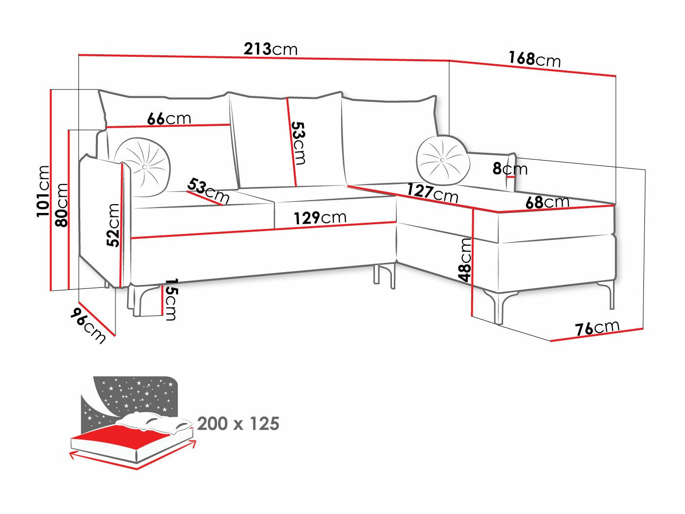 Stūra dīvāns Clovis 112 (Manila 19)