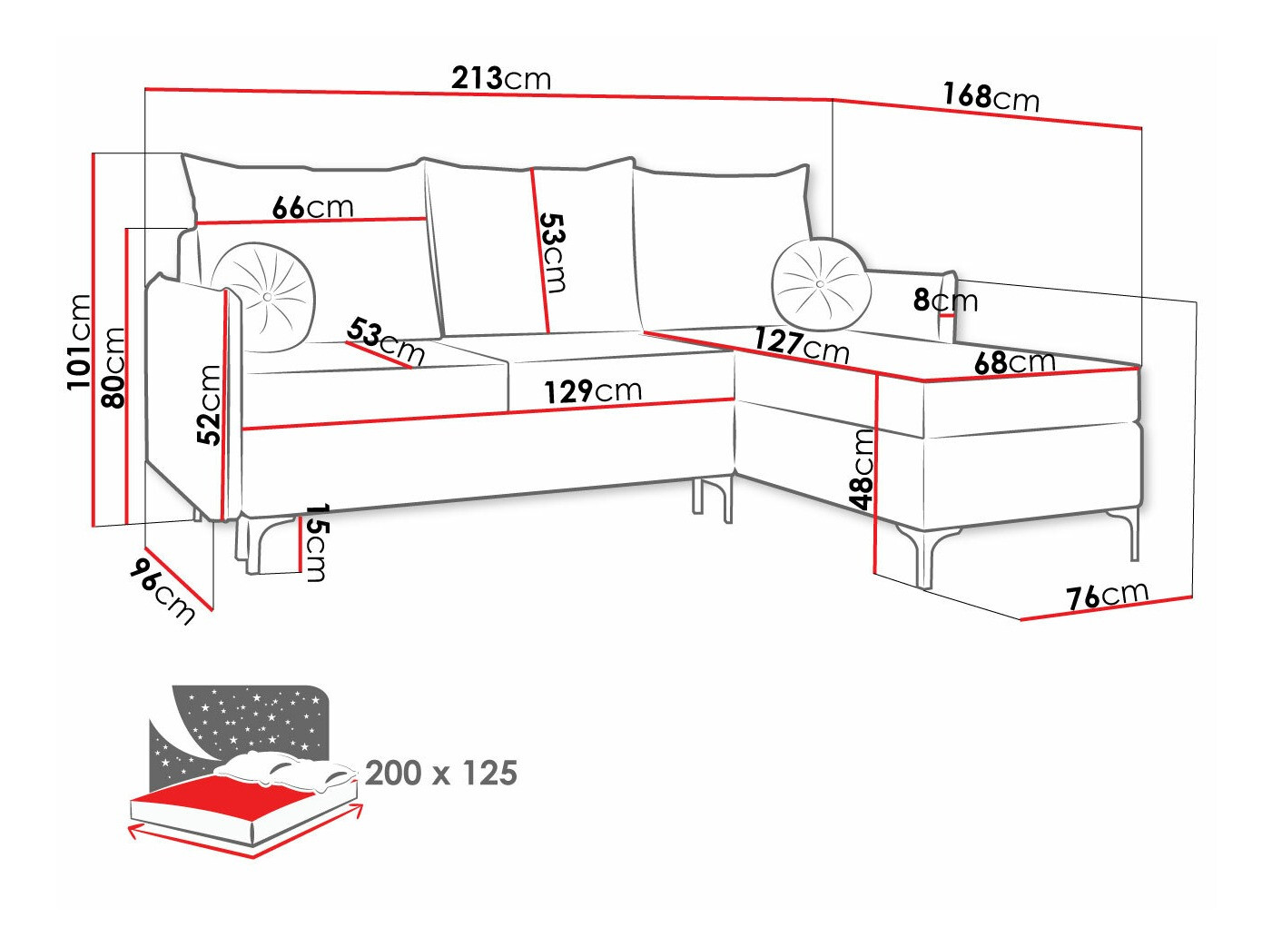 Stūra dīvāns Clovis 112 (Manila 25)