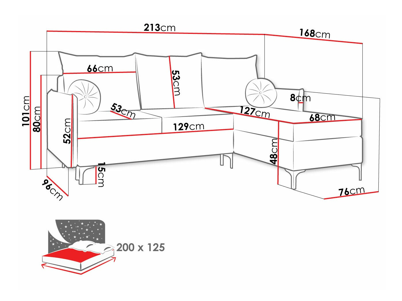 Stūra dīvāns Clovis 112 (Manila 25)