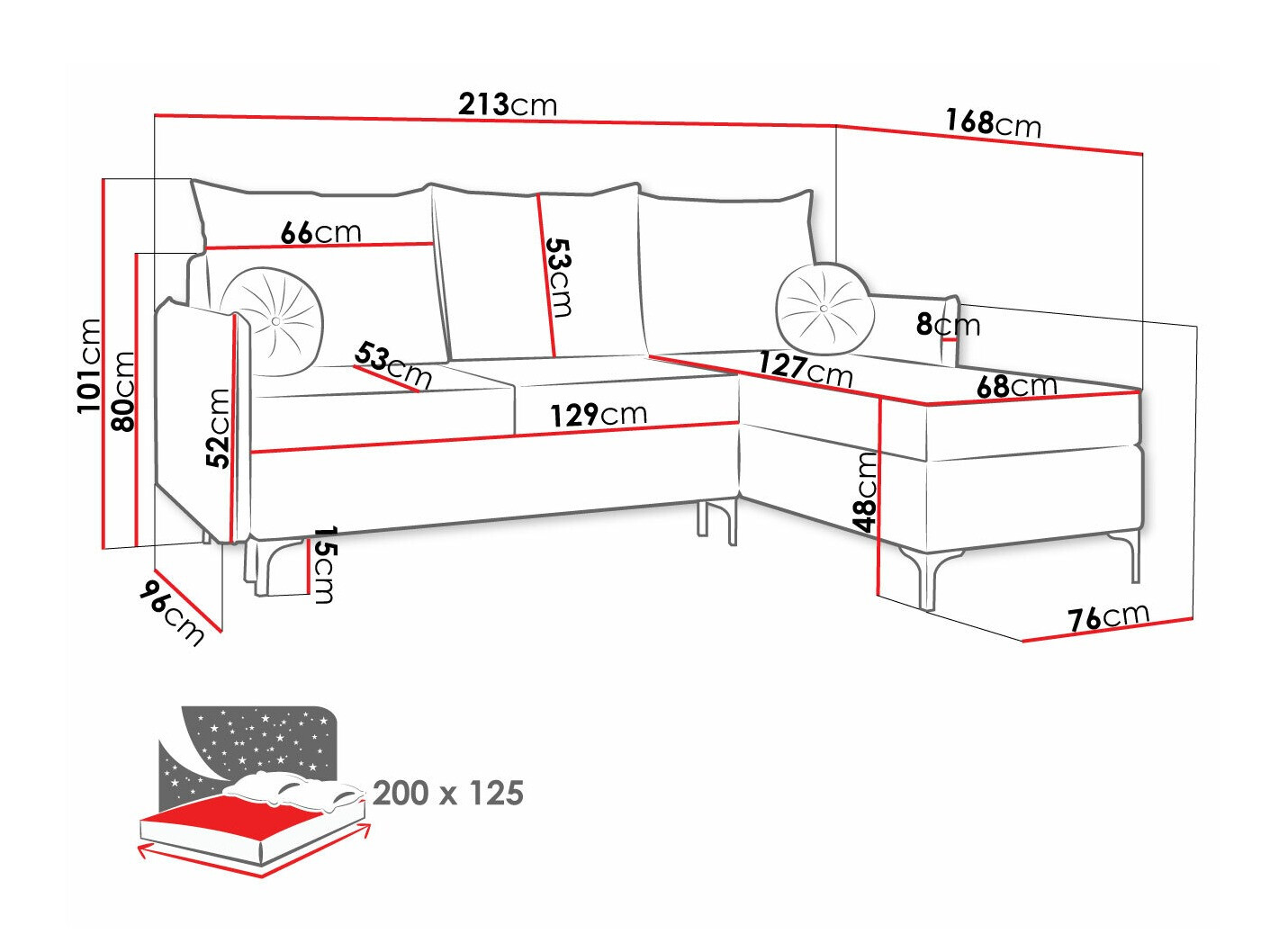 Stūra dīvāns Clovis 112 (Manila 29)