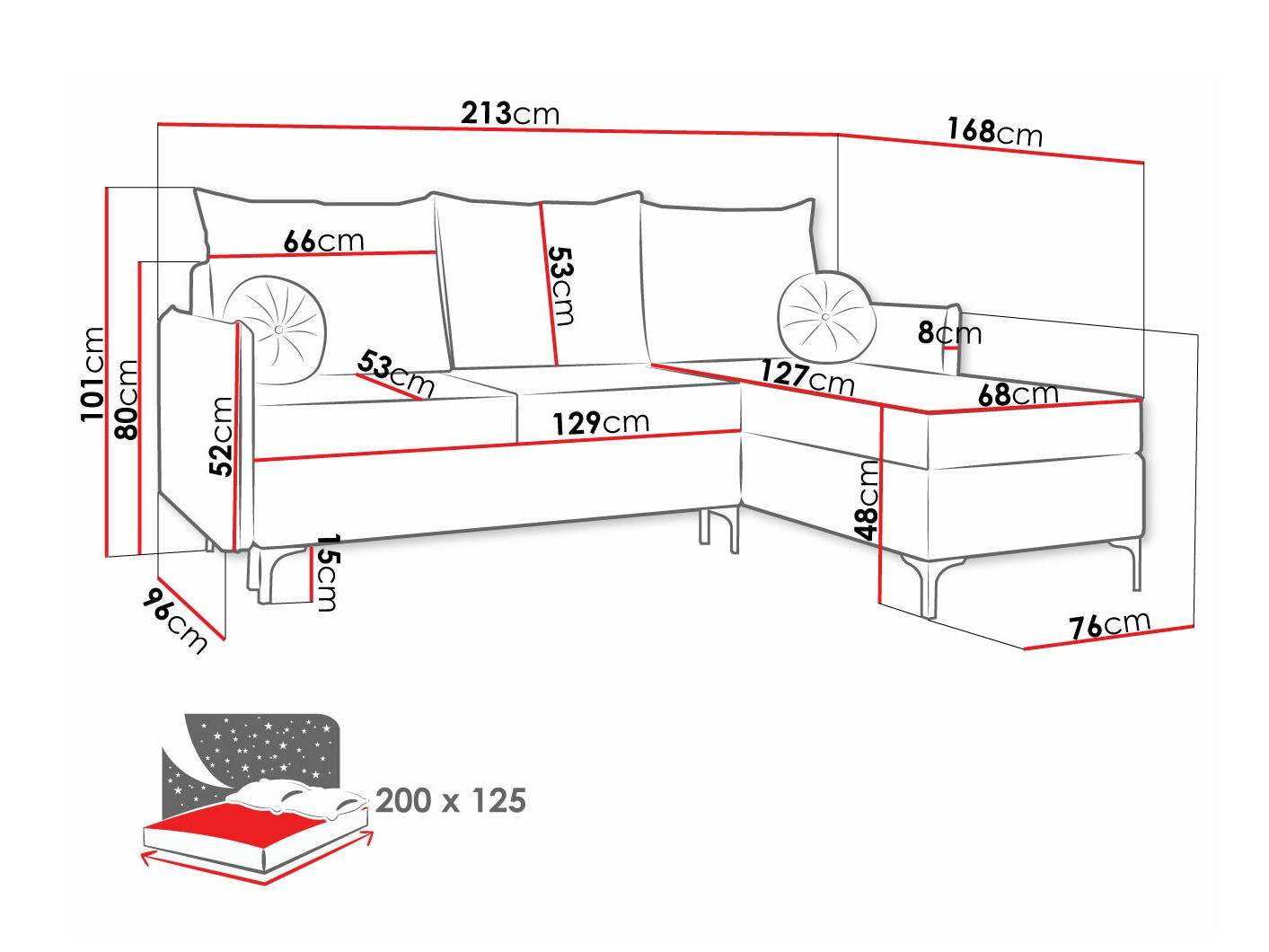 Stūra dīvāns Clovis 112 (Manila 33)