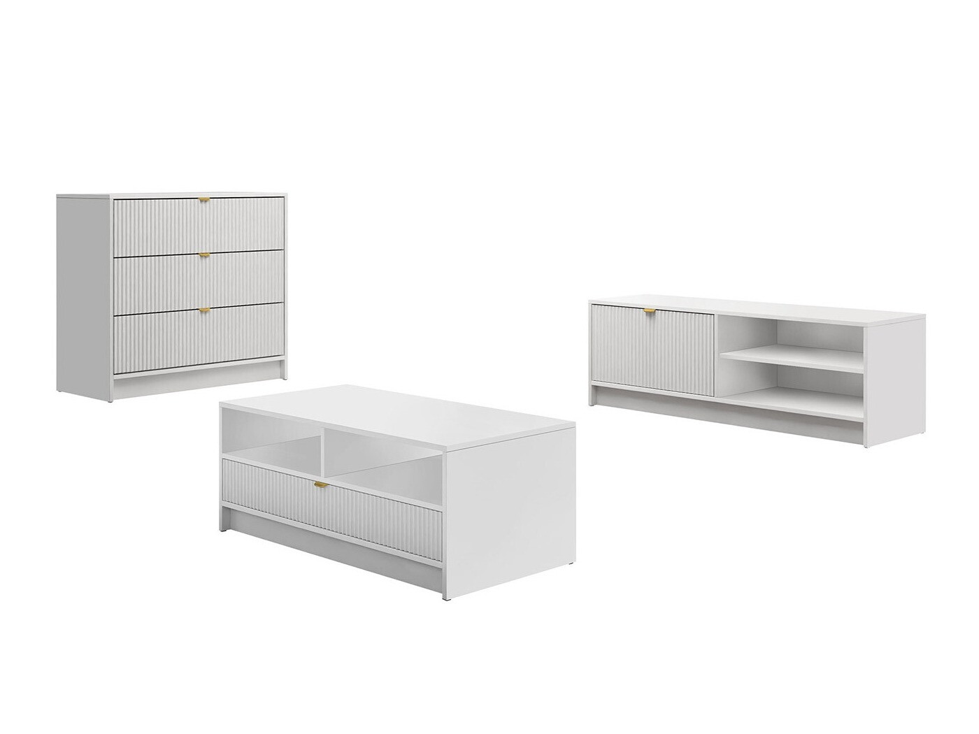 Viesistabas komplekts Comfivo Larmire 108 (Balts)