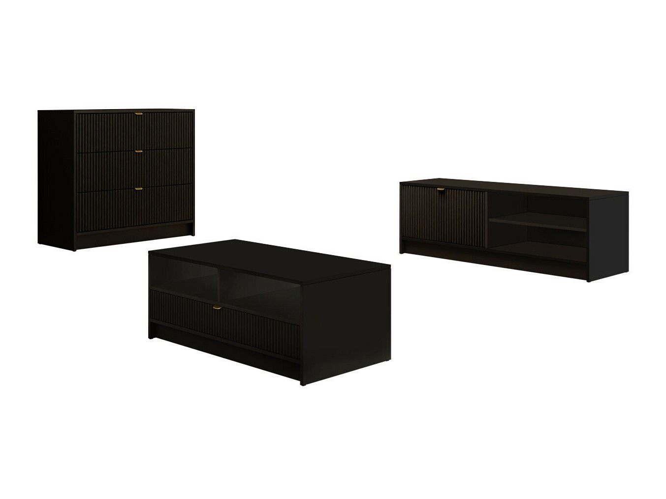 Viesistabas komplekts Comfivo Larmire 108 (Melns)