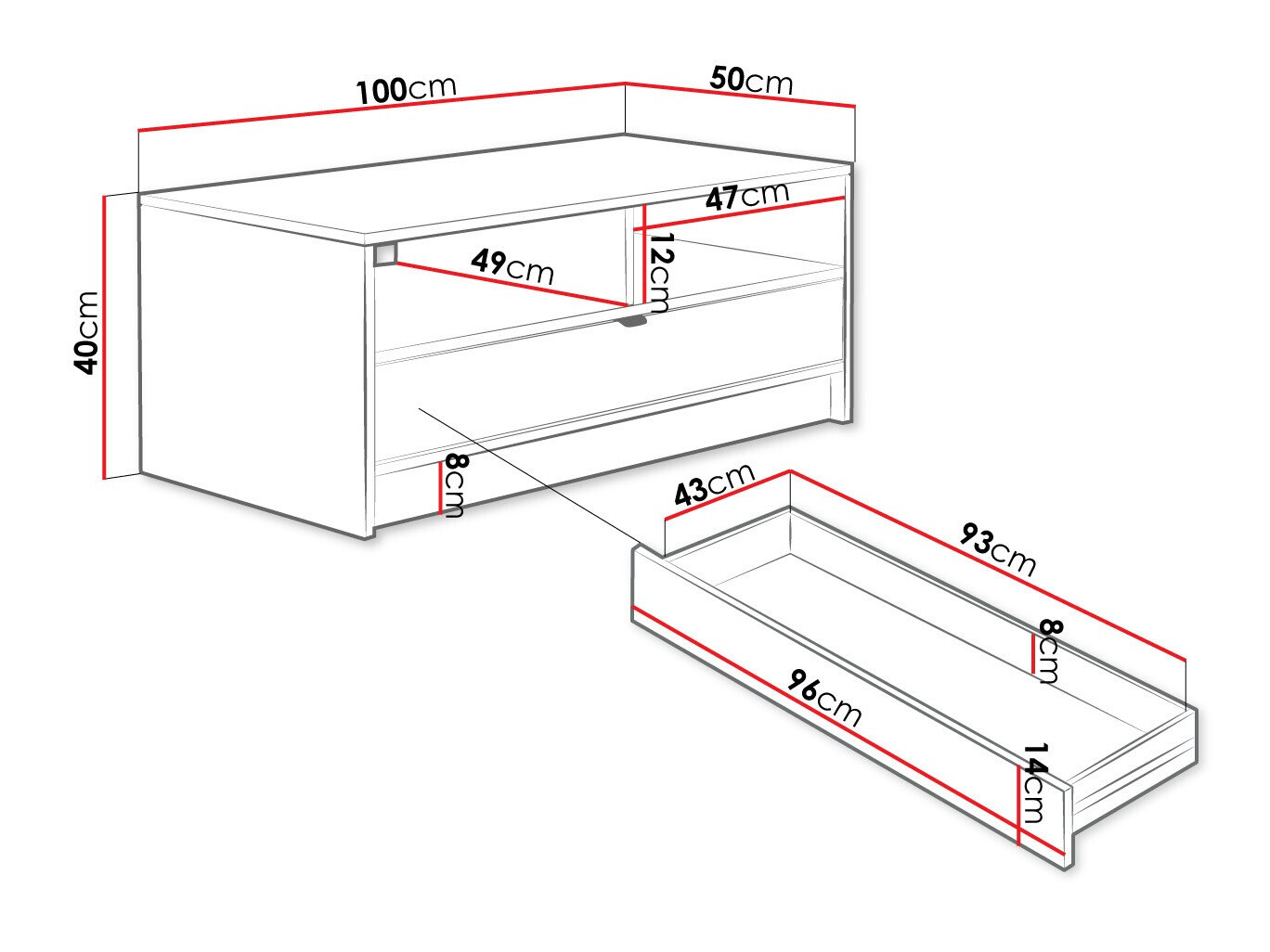 Žurnālu galdiņš Comfivo Papilio (Melns)
