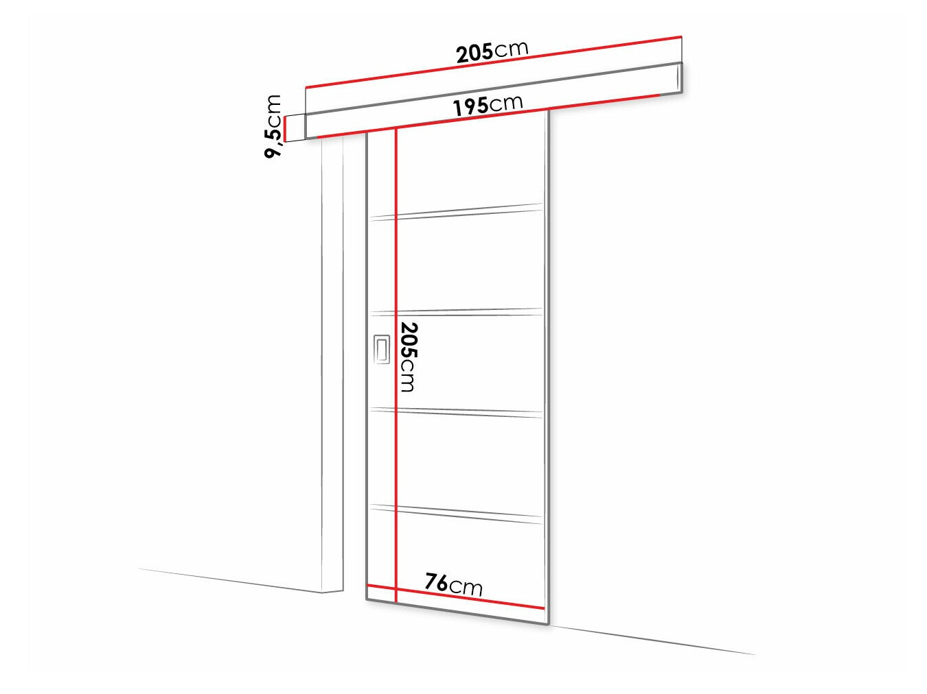 Bīdāmas durvis Dover 214 (Craft ozols)