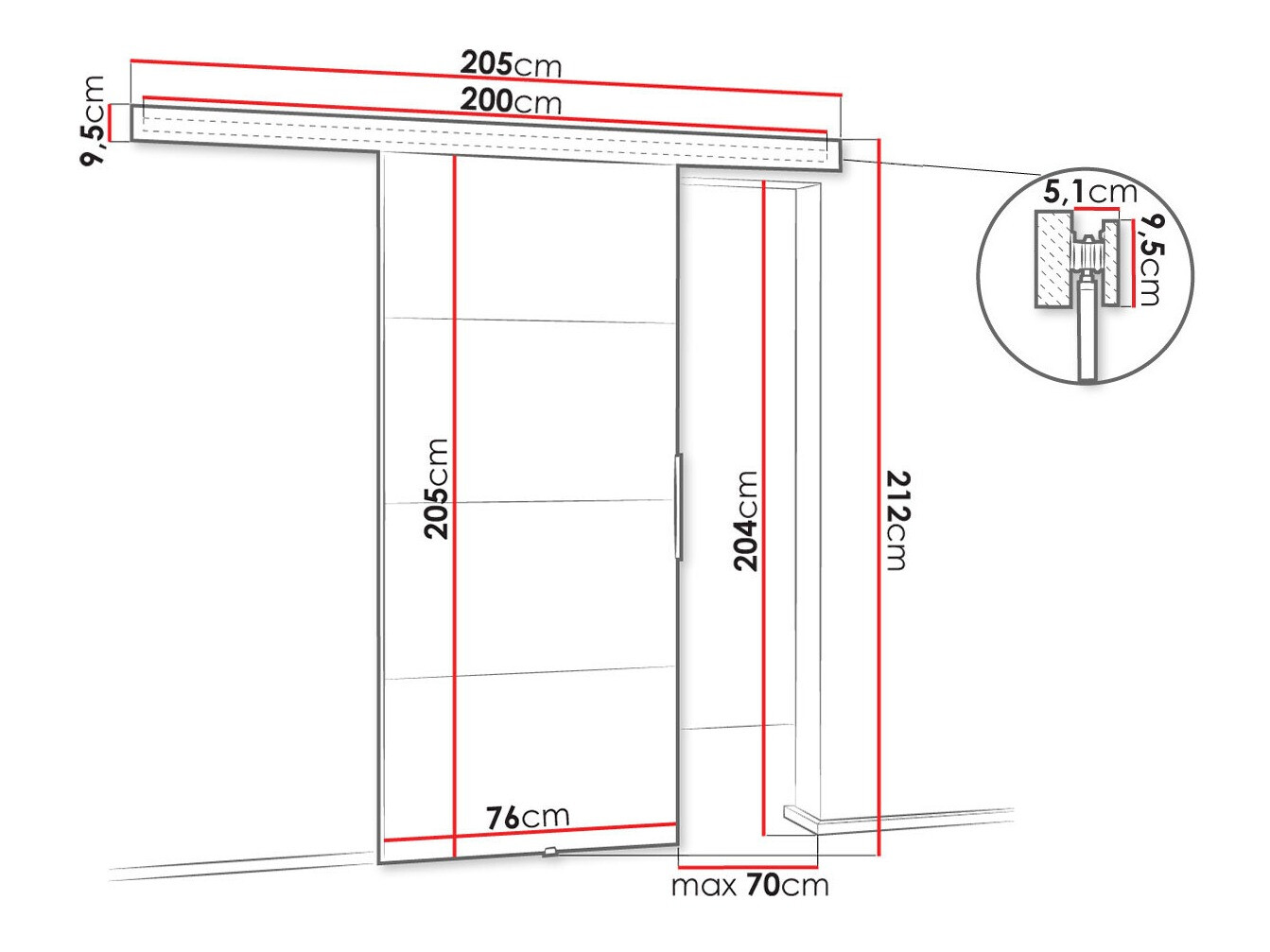 Раздвижные двери Dover 216 (Сонома Дуб)
