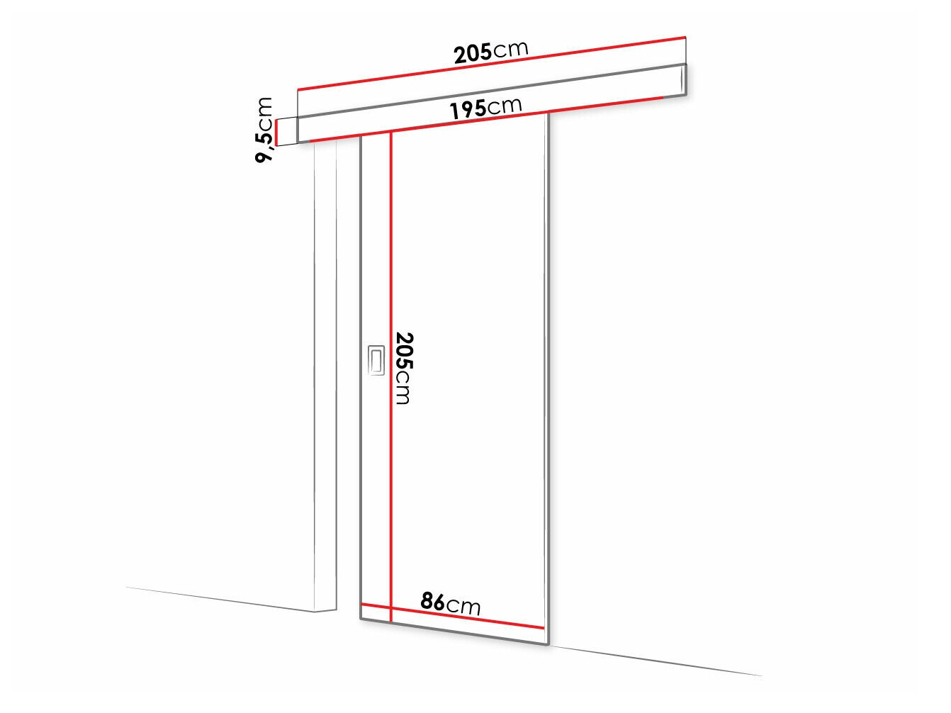 Bīdāmas durvis Dover 168 (Tumši pelni)