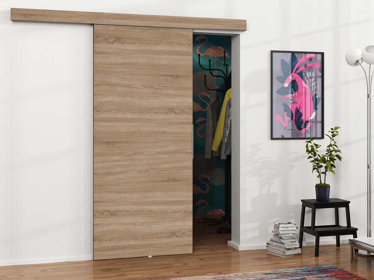 Bīdāmas durvis Dover 217 (Sonomas ozols)