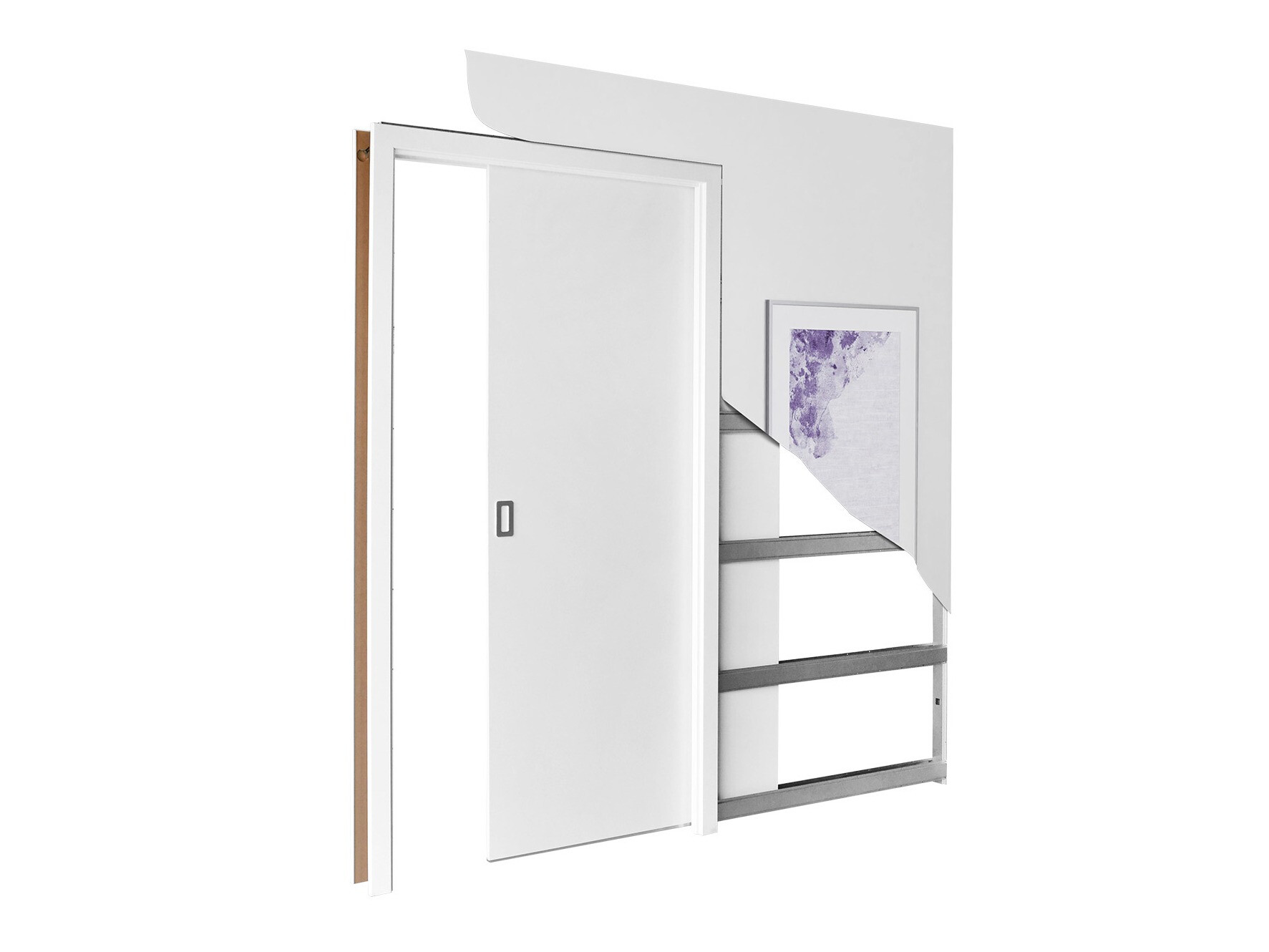 Bīdāmas durvis Dover 220 (Balts)