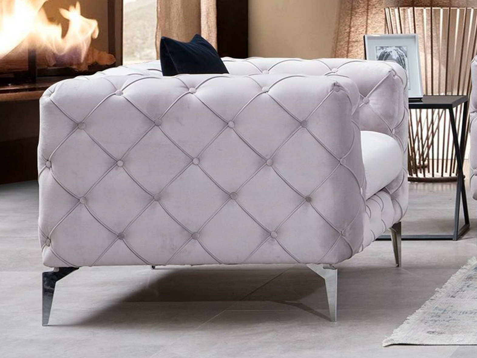 Chesterfield krēsls Altadena 358 (Gaiši pelēks)