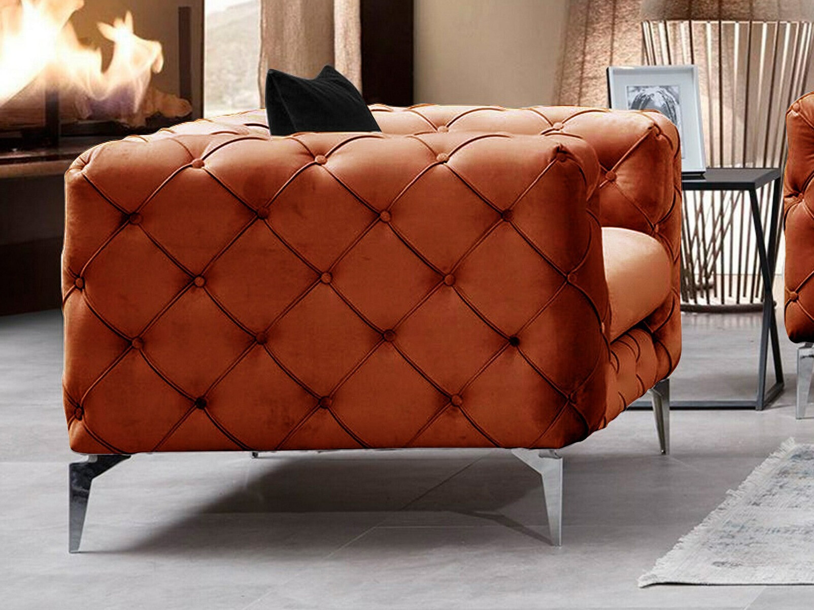 Chesterfield krēsls Altadena 358 (Oranžs)