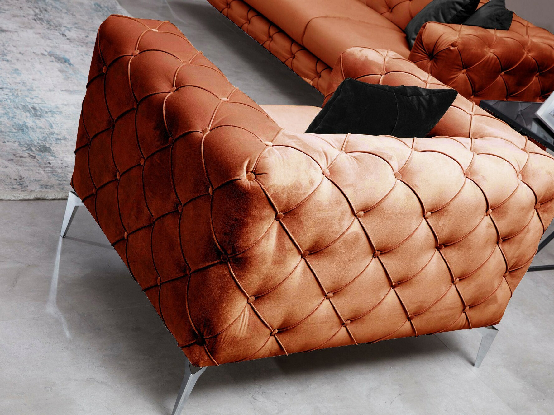 Chesterfield krēsls Altadena 358 (Oranžs)