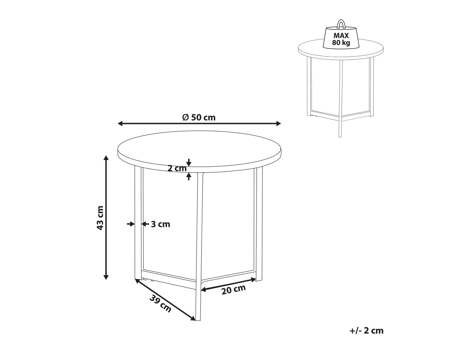 Kafijas galdiņš Berwyn 1020
