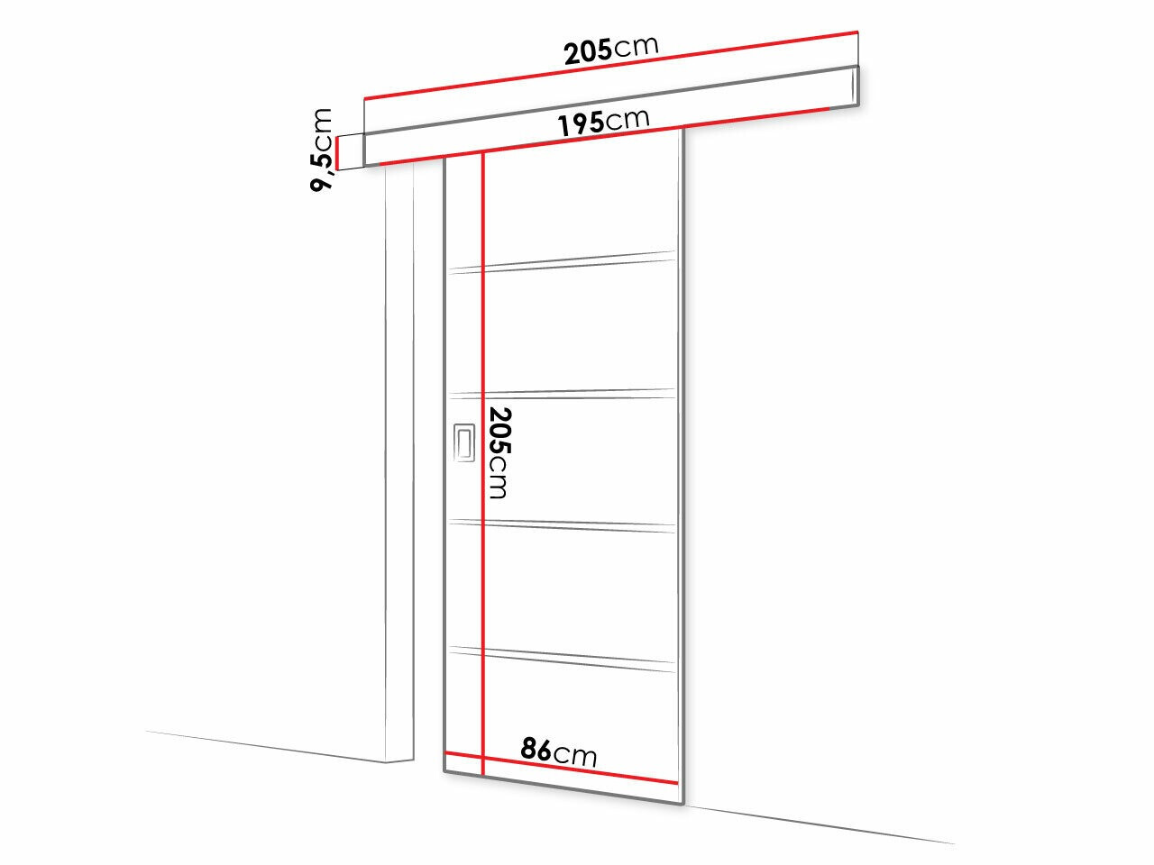 Раздвижные двери Dover 171 (Белый)