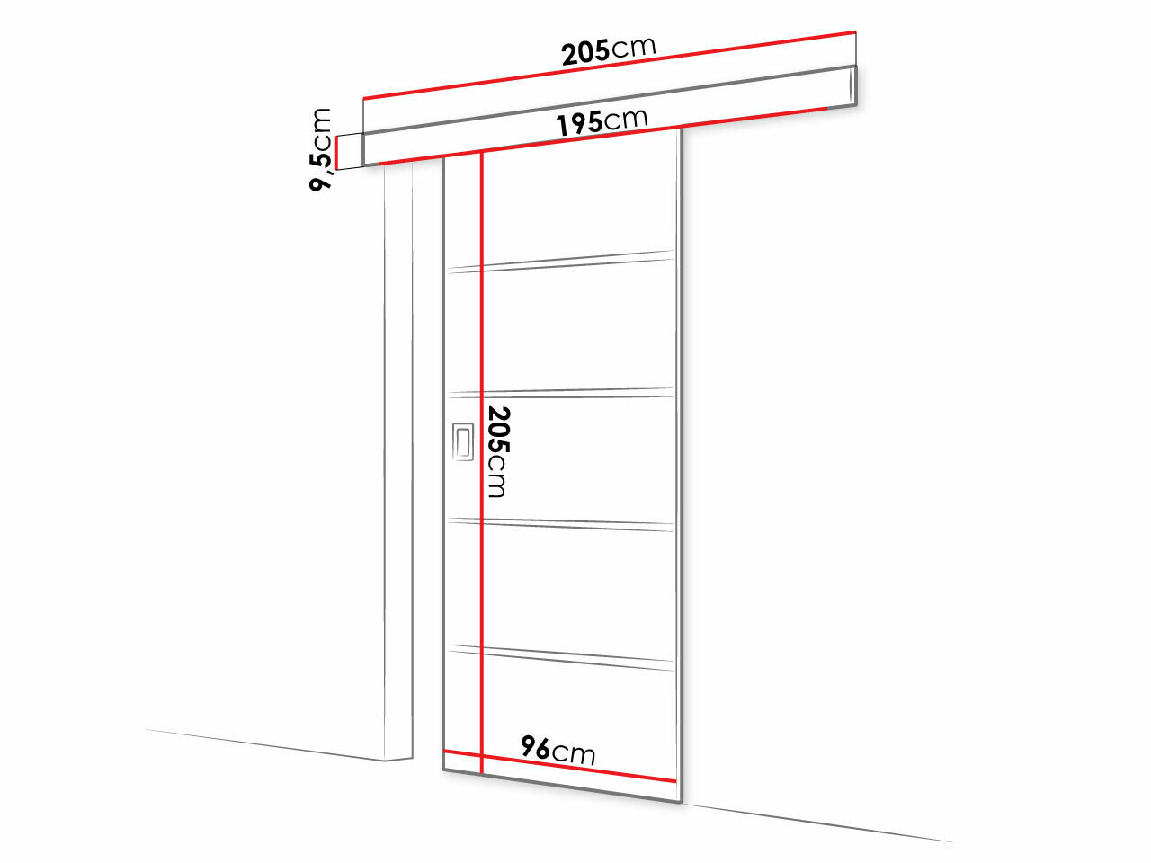 Раздвижные двери Dover 172 (Сонома Дуб)