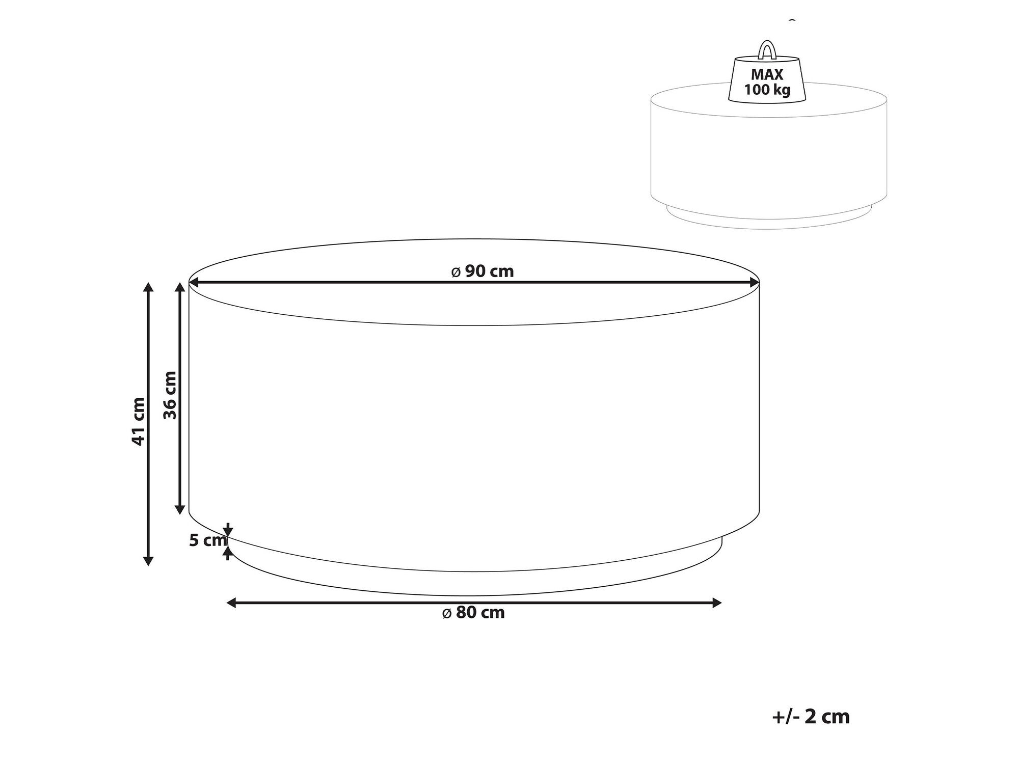 Žurnālu galdiņš Berwyn 2130 (Balts + Terazzo)