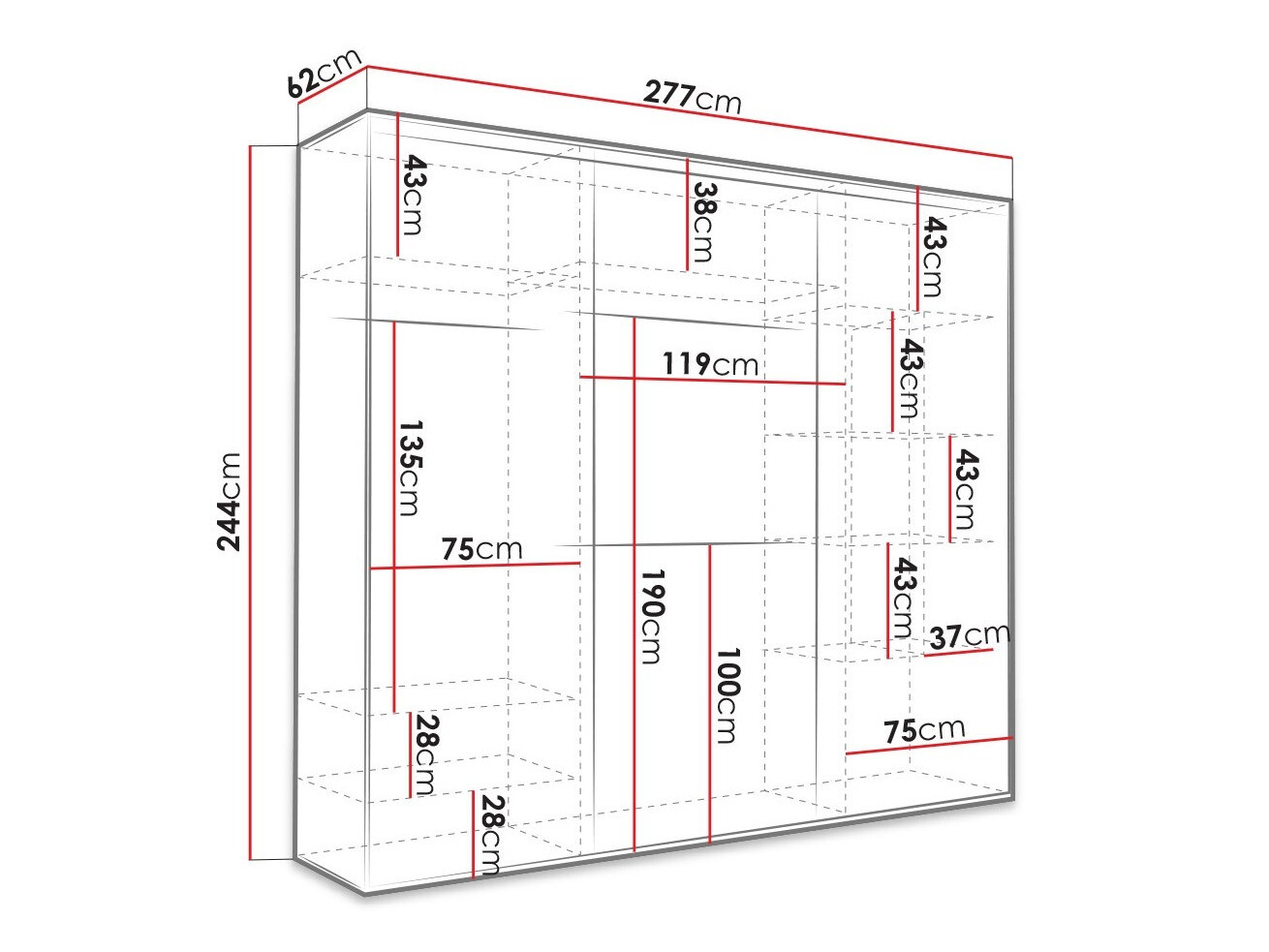 Skapis Murrieta 145 (Tumšais Sonoma ozols)