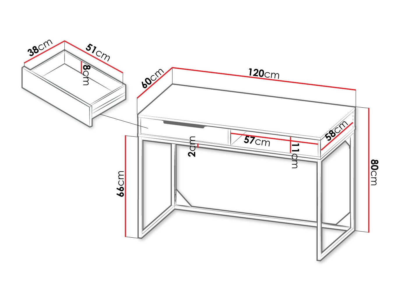 Письменный cтол Romcama 100