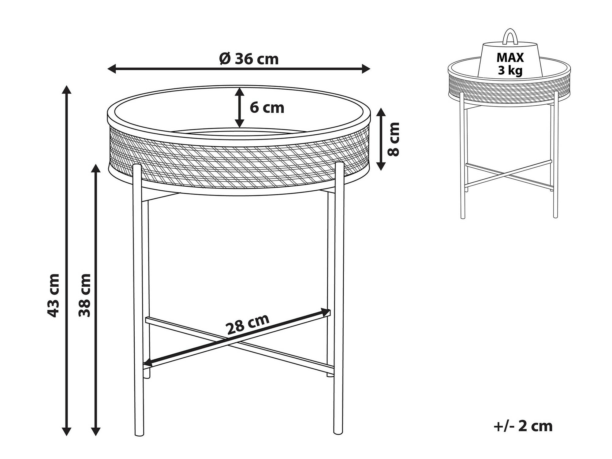 Kafijas galdiņš Berwyn 1082