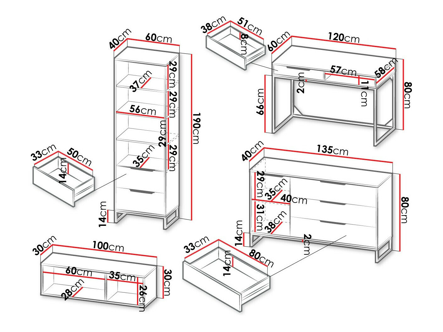 Комплект для домашнего офиса Romcama 110