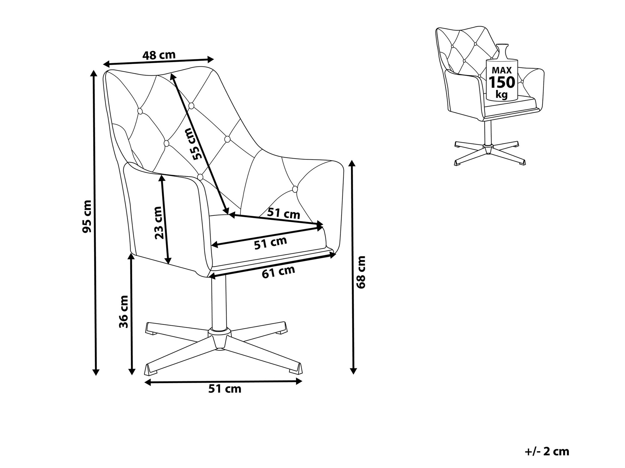 Krēsls Berwyn 1118 (Tumši pelēks)