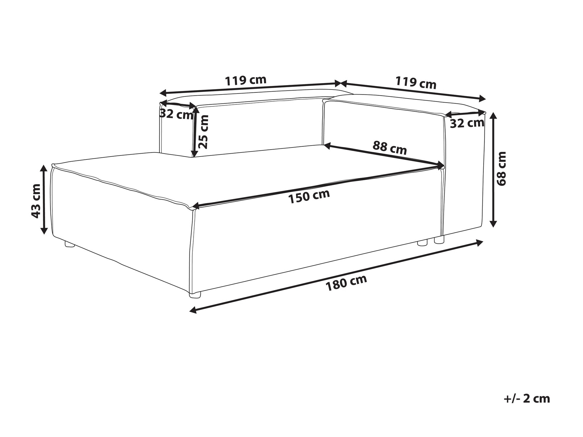 Kušete Enofloi 100 (Bēšs)