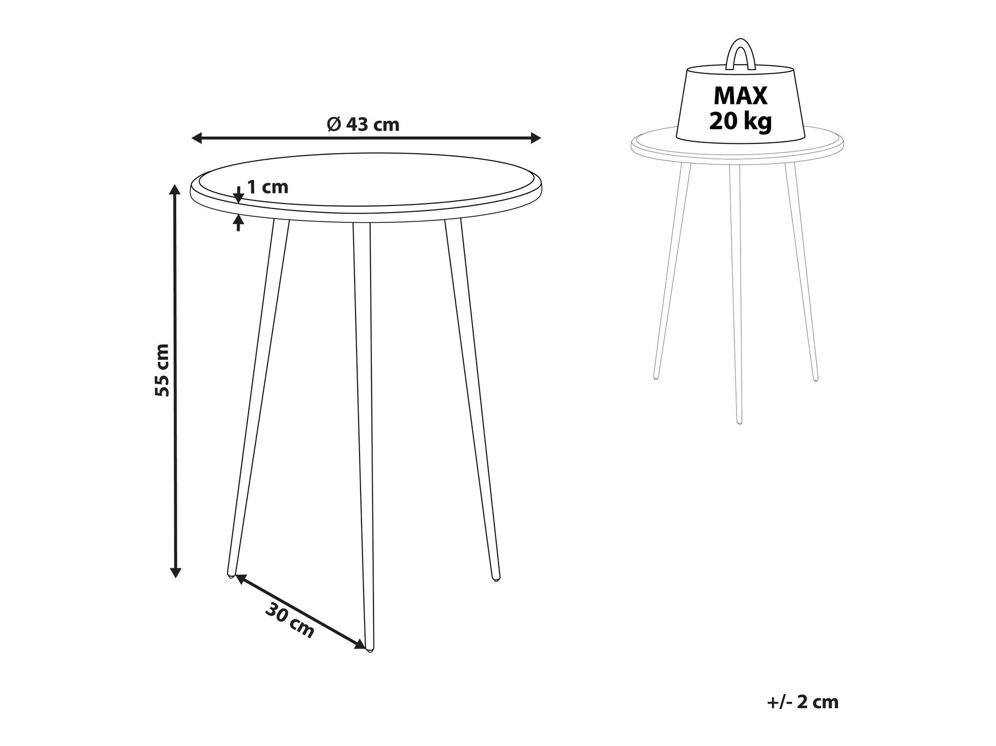 Кофейный столик Berwyn 1157 (Золотой + Чёрный)
