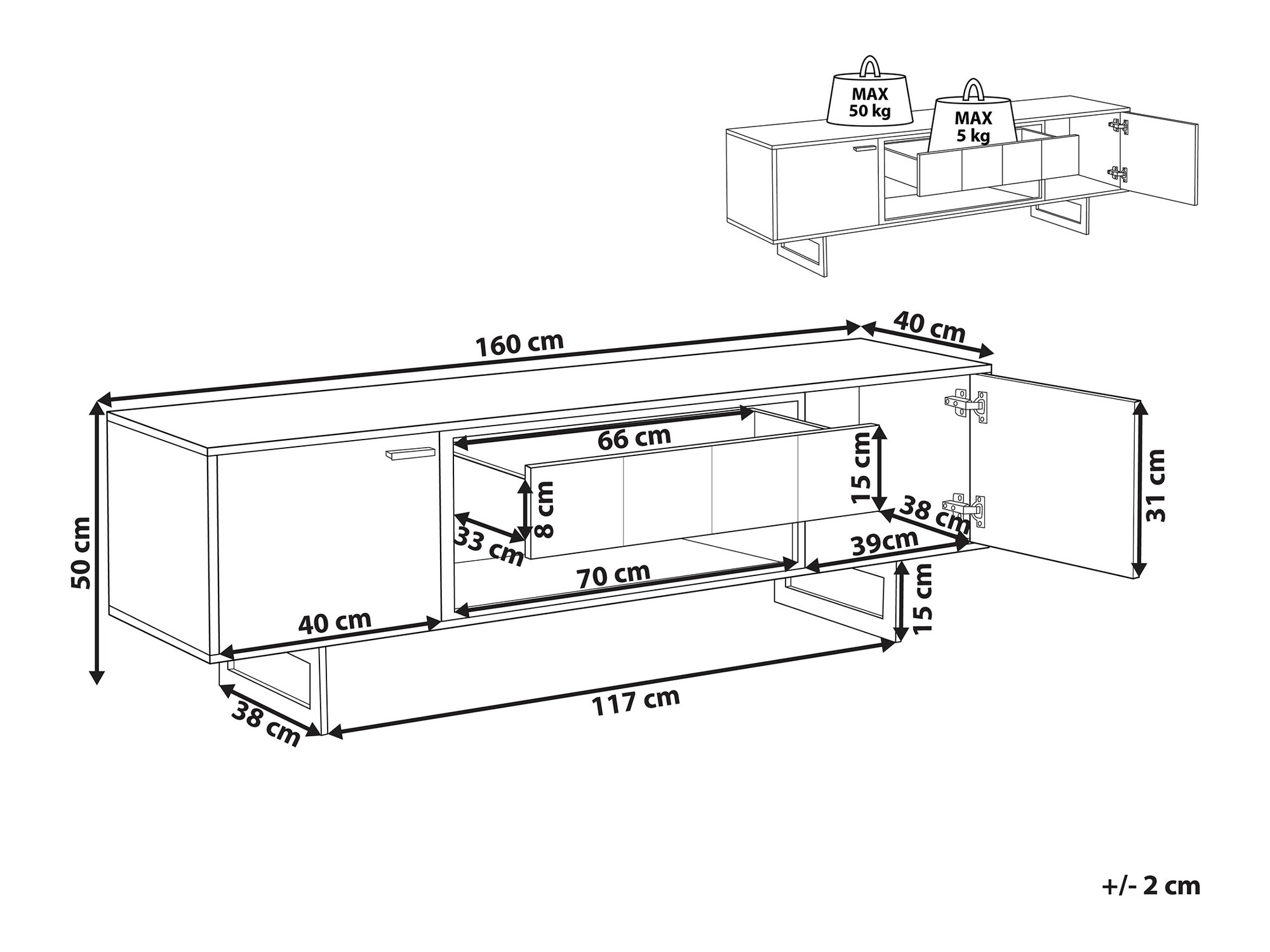 TV galds Berwyn 1173