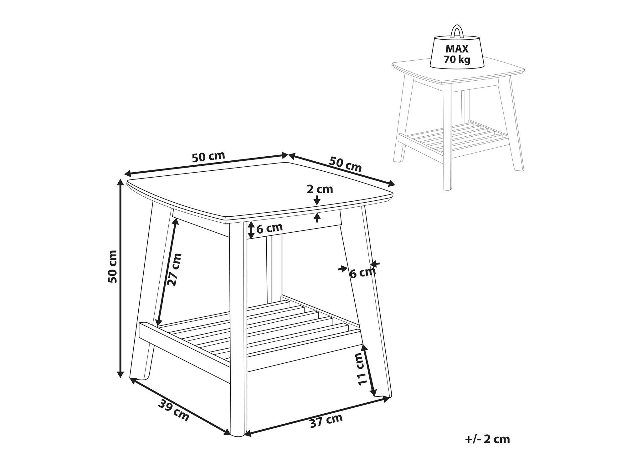Kafijas galdiņš Berwyn 1200