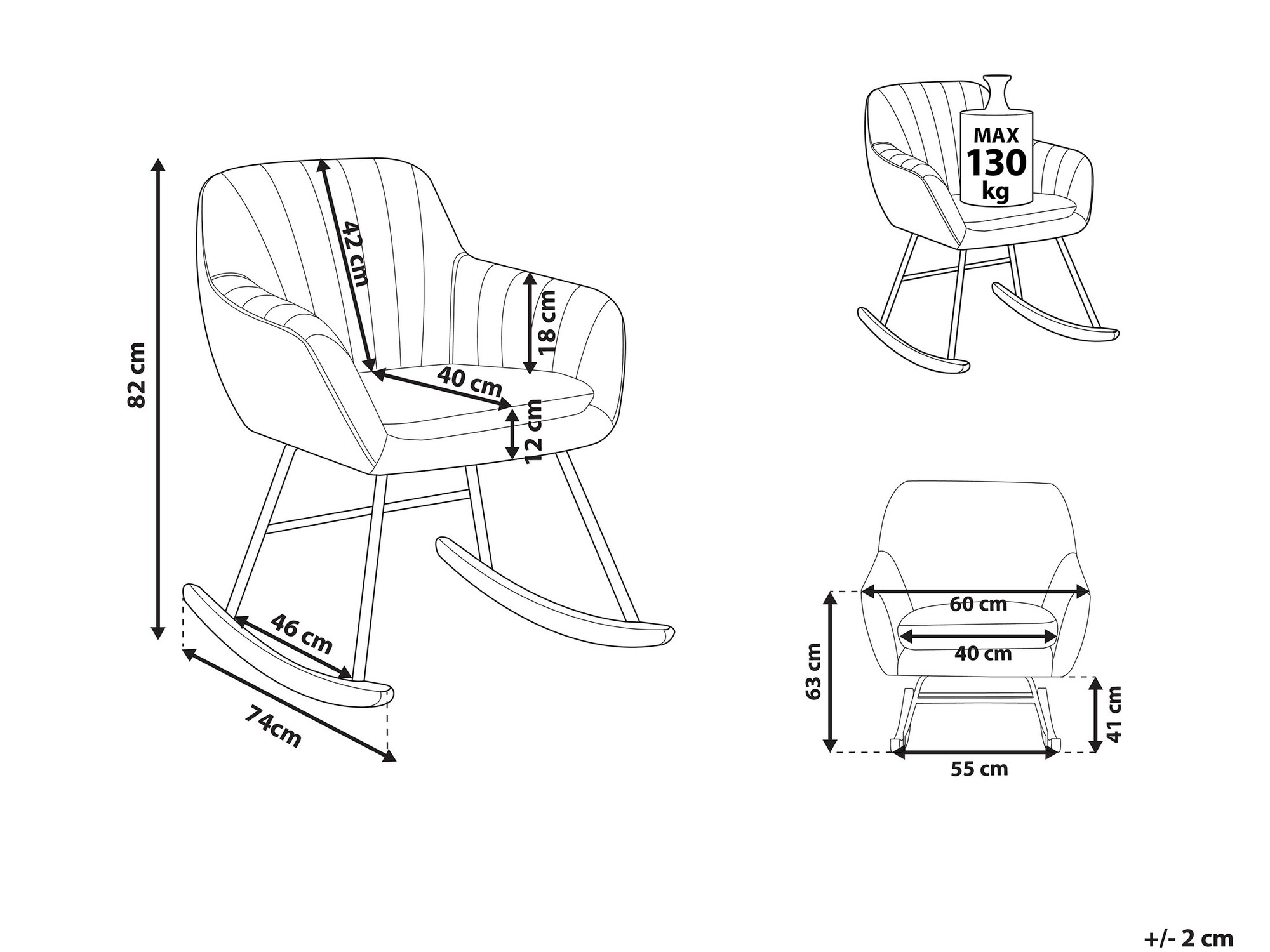 Кресло-качалка Berwyn 1221 (Зелёный)