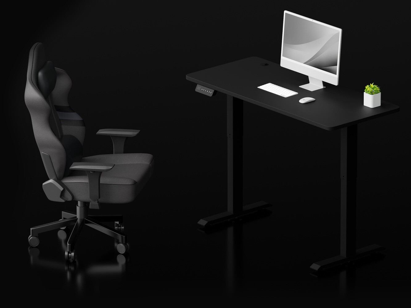 Rakstāmgalds ar regulējamu augstumu Lodi 100 (Melns)