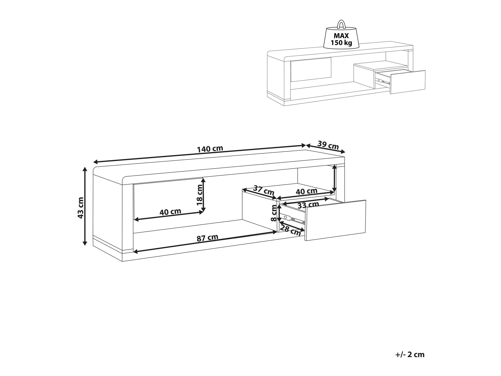 TV galds Berwyn 1209