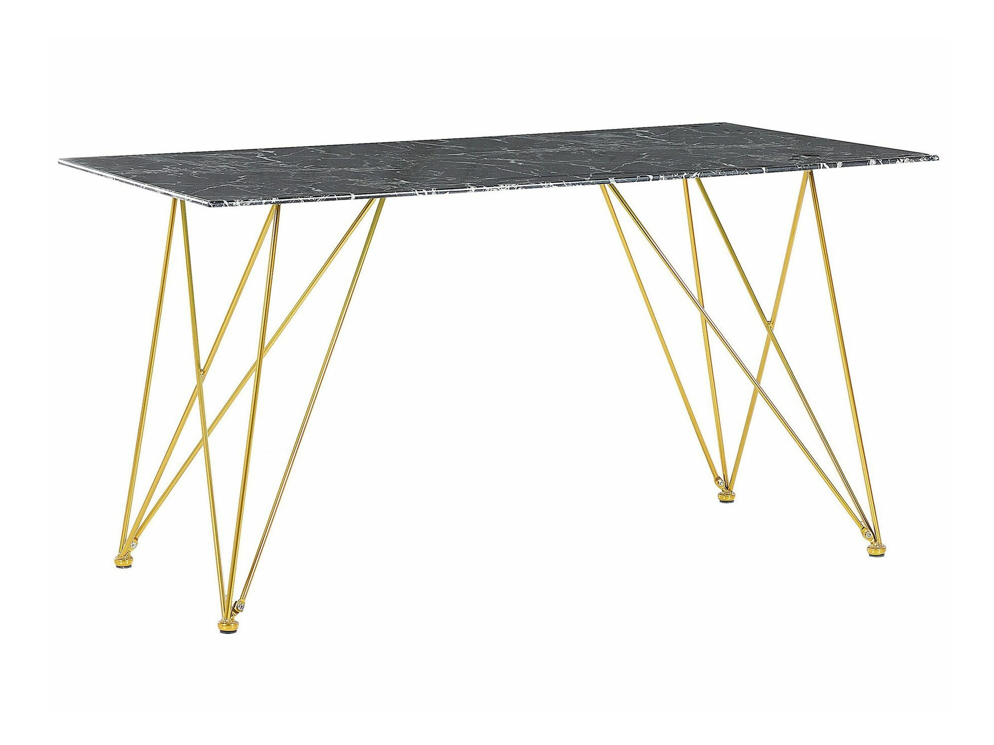 Cтол Berwyn 1233 (Золотой + Черный мрамор)