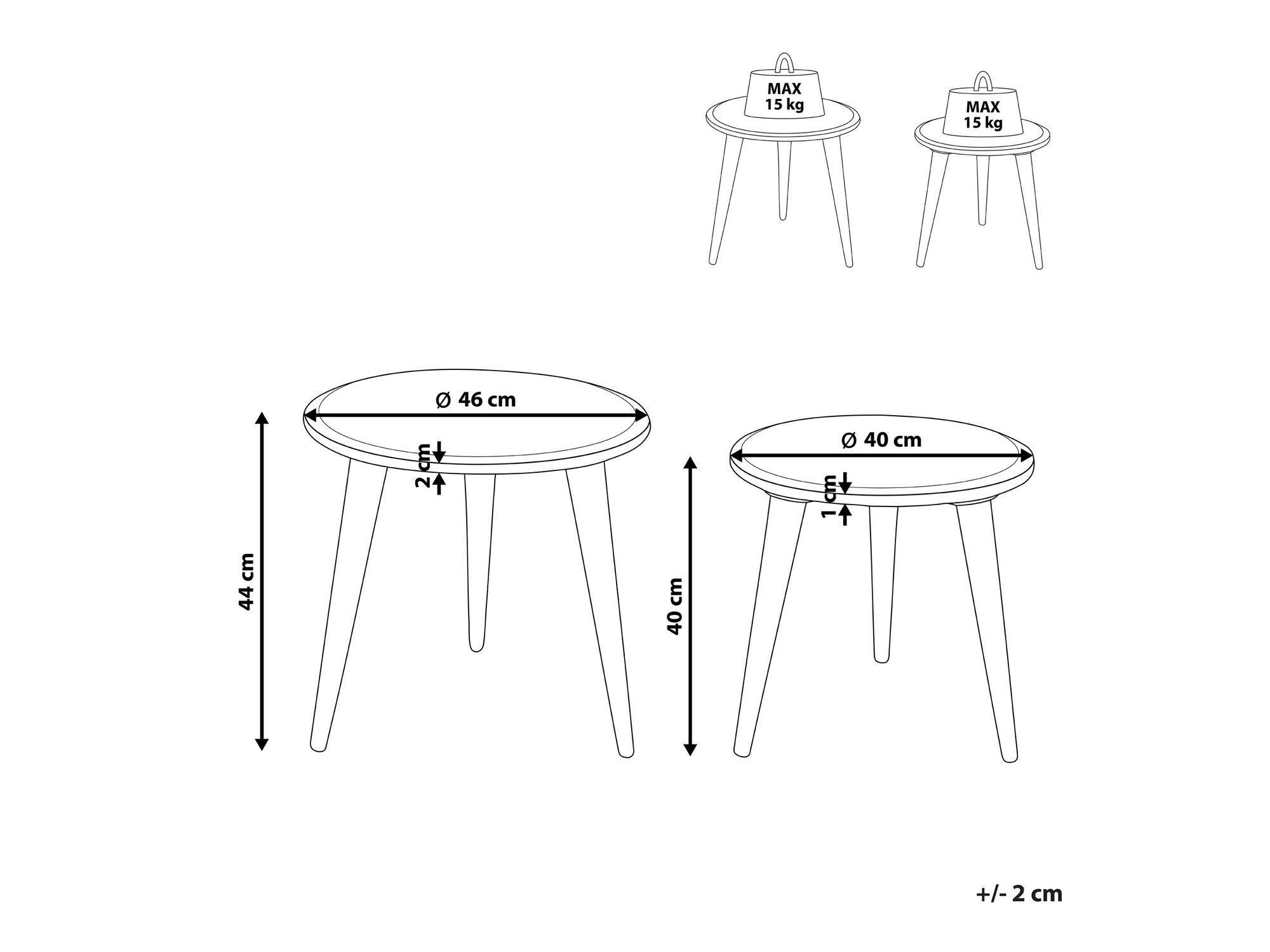 Комплект кофейных столиков Berwyn 1224