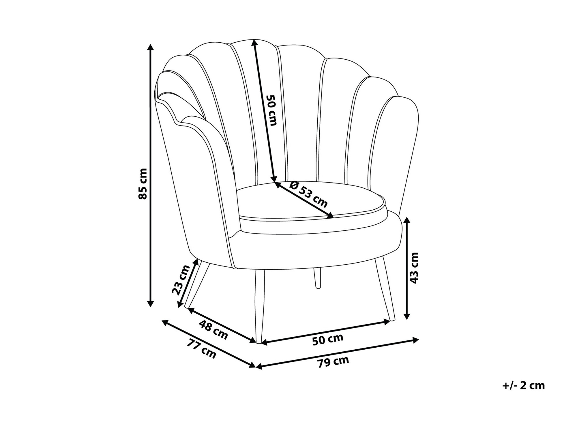 Krēsls Berwyn 1227 (Pelēks)