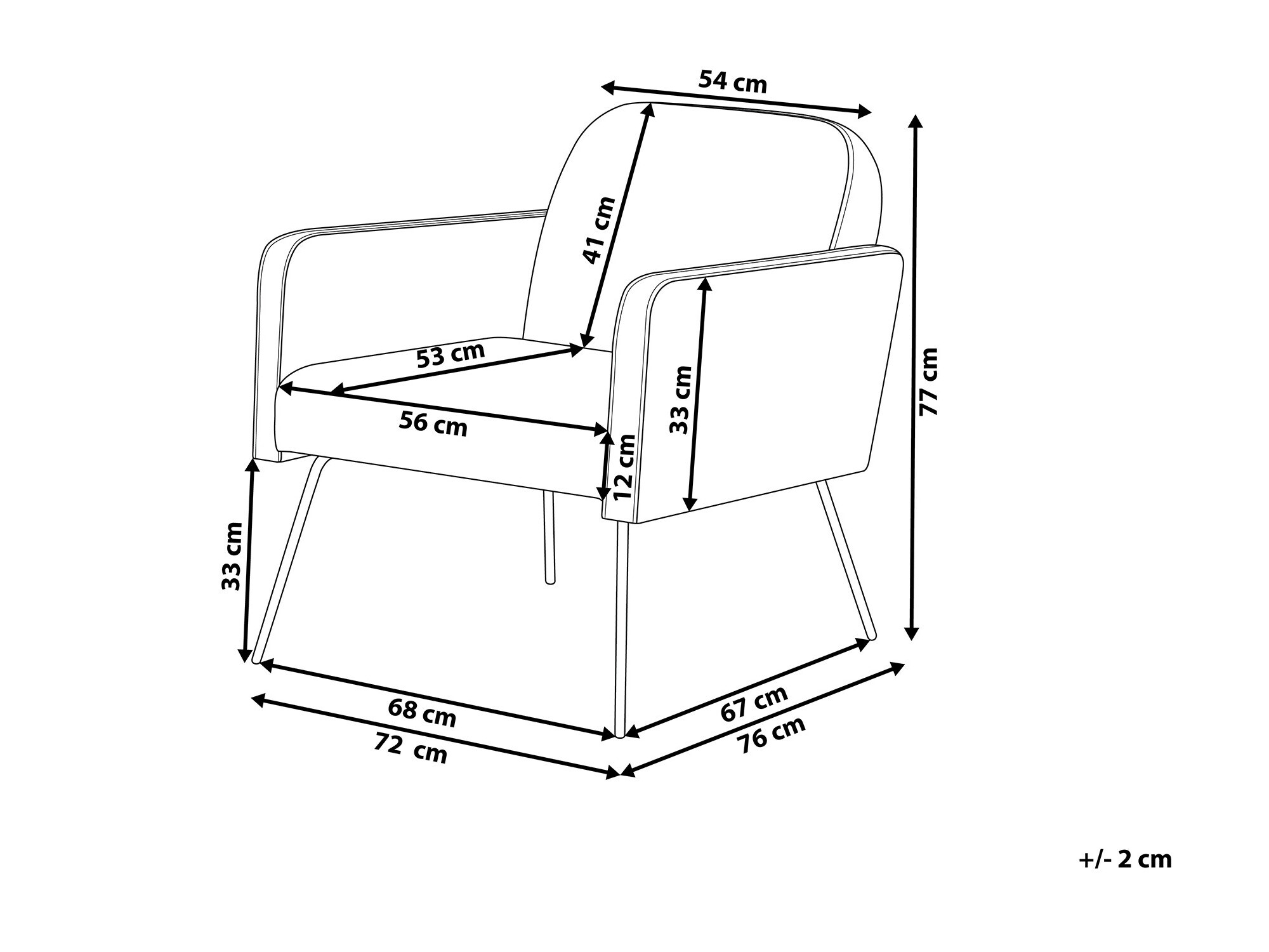 Krēsls Berwyn 1234 (Dzeltens)