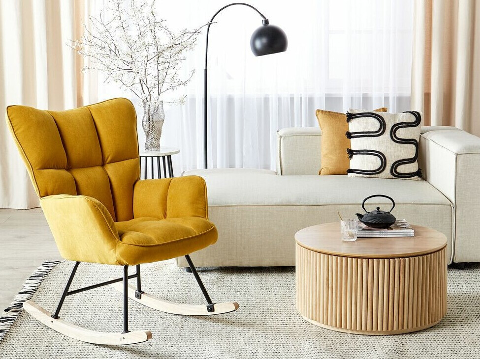 Šūpuļkrēsls Berwyn 1242 (Dzeltens)