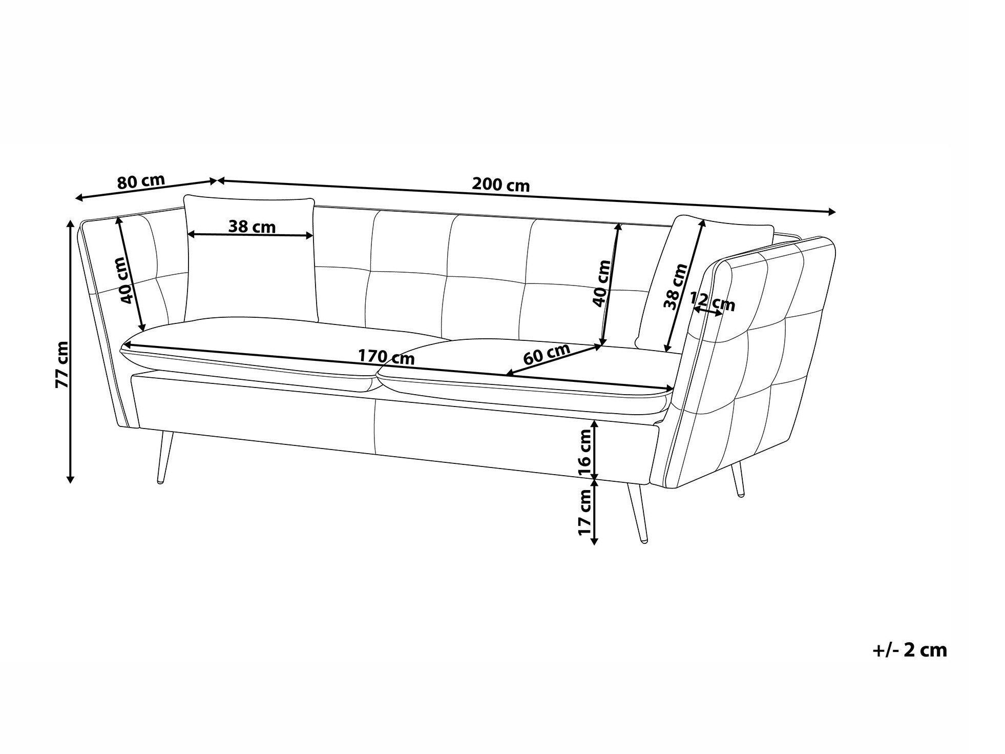 Dīvāns Berwyn 1245 (Tumši rozā)